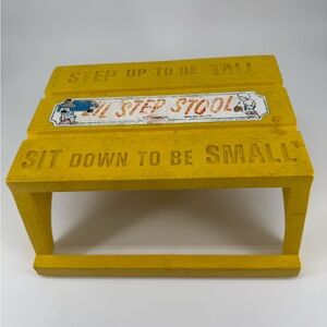 Vintage EMPIRE “Step Up To Be Tall Sit Down To Be Small” Child’s Step Stool
